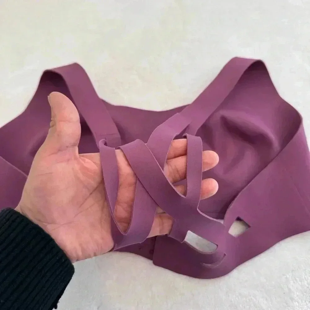 Lululemon Laser Focused‎ Sports Bra Vintage Plum Purple Medium Support 12B/c